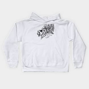 PANDA DOODLE ANGRY Kids Hoodie